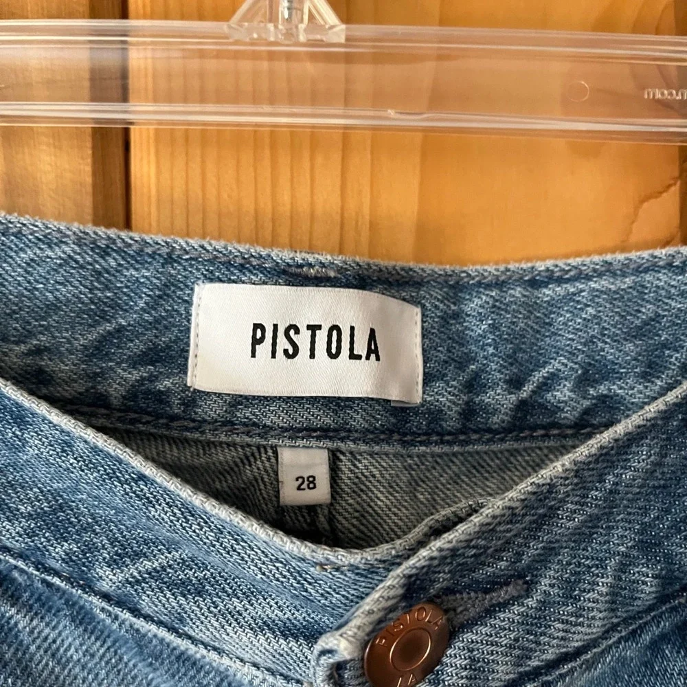 Pistola Denim Jeans Dylan Carpenter Mid Rise Relaxed Straight Medium Wash 28 - Picture 8 of 8